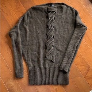 NWT Sarah Pacini brown wool blend sweater- OS